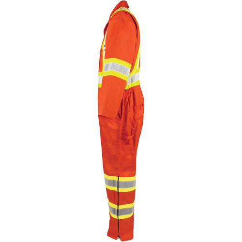 High-Visibility Unlined Coveralls, Medium, High Visibility Orange Moffatt Supply & Specialties