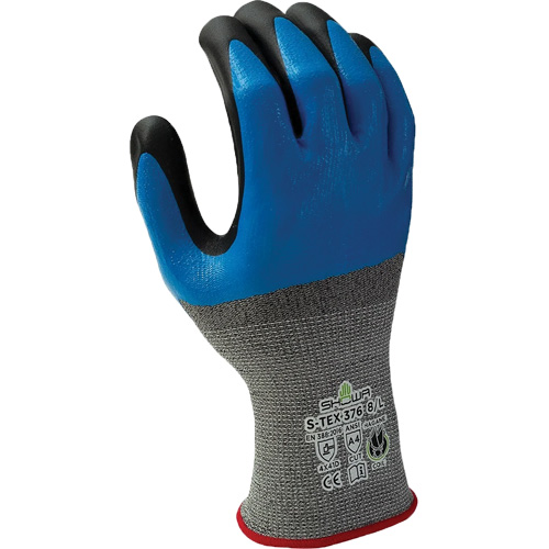 Gants r&eacute;sistant &agrave; la coupe 376, 10/2T-Grand, R&ecirc;vetement Nitrile/Mousse de nitrile, Calibre 13, Enveloppe en Polyester/Acier inoxydable Moffatt Supply & Specialties