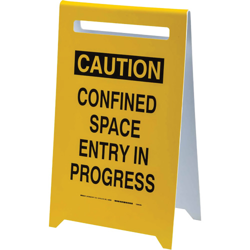 "Caution Confined Space Entry In Progress" Floor Sign, English Moffatt Supply & Specialties