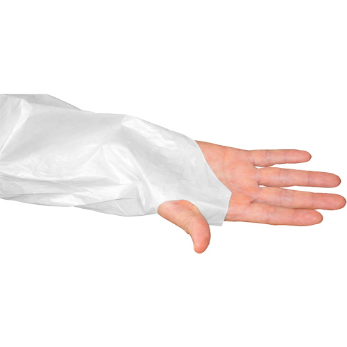 CoverMe Gown with Thumbholes, One Size, White, Polyethylene Moffatt Supply & Specialties