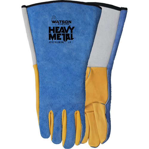 Gants de soudage Yellow Tail MIG/TIG, Cuir fleur de daim/Cuir de vache refendu, Taille Grand Moffatt Supply & Specialties