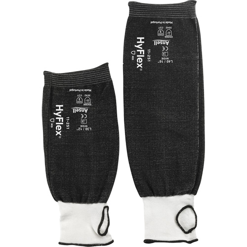 HyFlex 11-251 Extra Wide Protective Sleeve, Intercept, 18", ASTM ANSI Level A3, Black Moffatt Supply & Specialties