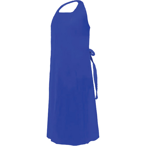 Tablier CoverMe avec encolure d&eacute;coup&eacute;e, Polyur&eacute;thane, 45" lo x 35" la, Bleu Moffatt Supply & Specialties