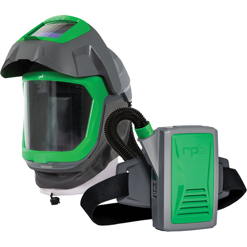 Masque de respirateur Z-Link avec joint de visage, visi&egrave;re & montage &agrave; ceinture, Respirateur &agrave; masque/Masque de soudage, Pile Lithium-ion Moffatt Supply & Specialties