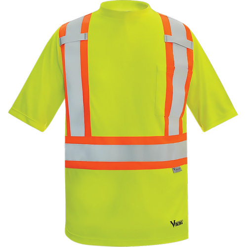 T-shirt de s&eacute;curit&eacute; doubl&eacute; de bambou Viking, Polyester, 3T-Grand, Jaune lime haute visibilit&eacute; Moffatt Supply & Specialties