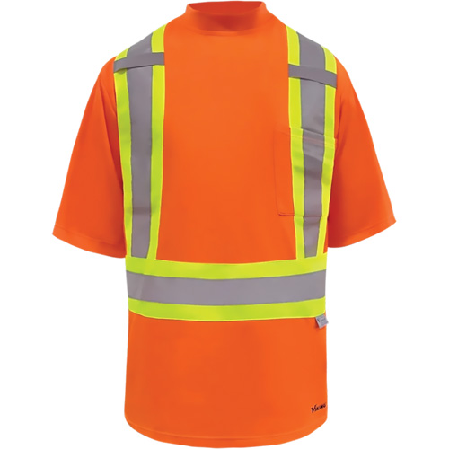 Viking&reg; Safety Bamboo Lined T-shirt, Polyester, X-Large, High Visibility Orange Moffatt Supply & Specialties