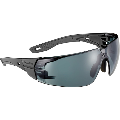 RUSH+ 2.0 M/L Safety Glasses with Black & Grey Frame, Smoke Lens, Anti-Fog/Anti-Scratch, ANSI Z87+ Moffatt Supply & Specialties