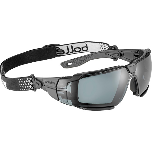 RUSH+ 2.0 XP M/L Safety Glasses with Black & Grey Frame, Smoke Lens, Anti-Fog/Anti-Scratch, ANSI Z87+ Moffatt Supply & Specialties