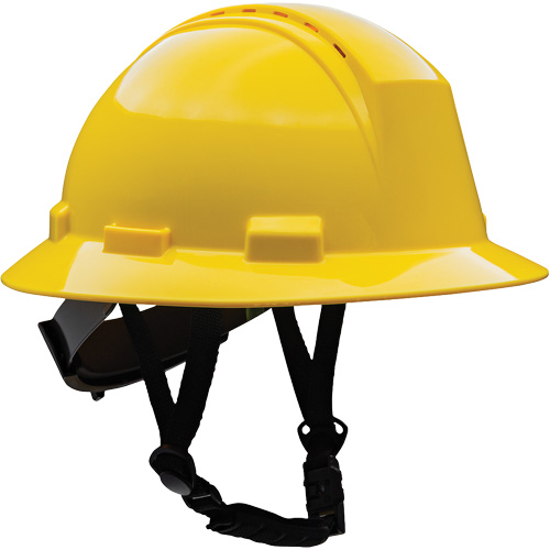Kilimanjaro Full Brim Safety Helmet with HDPE Shell, Meets CSA Type 2, Ratchet Suspension, Vented Moffatt Supply & Specialties