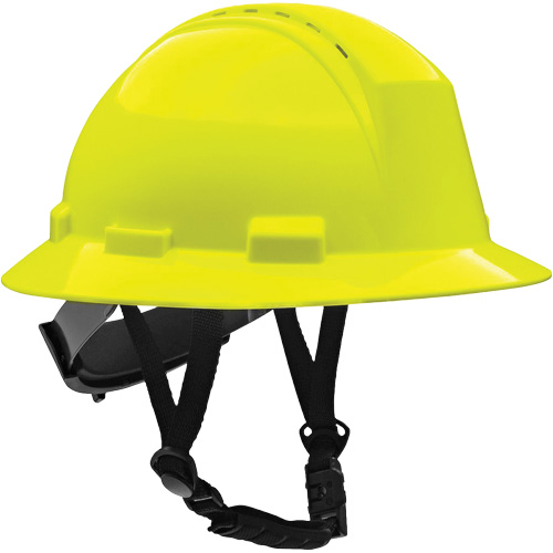 Kilimanjaro Full Brim Safety Helmet with HDPE Shell, Meets CSA Type 2, Ratchet Suspension, Vented Moffatt Supply & Specialties