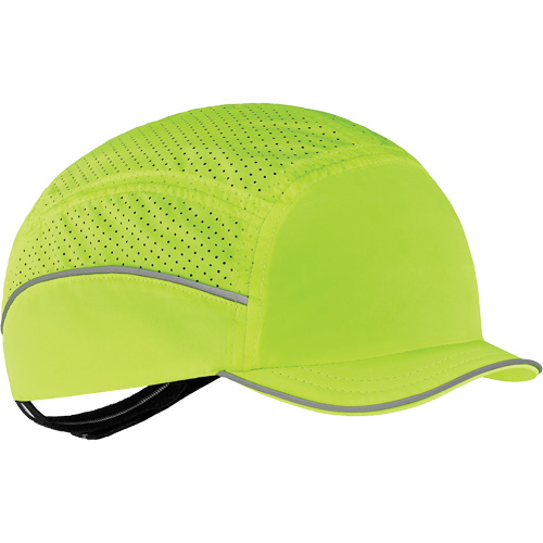 Skullerz 8955 Lightweight Bump Cap Hat with Micro Brim, High Visibility Lime Green Moffatt Supply & Specialties