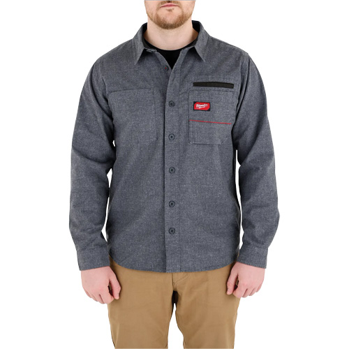 GRIDIRON Flannel Shirt, Men's, 3X-Large, Grey Moffatt Supply & Specialties