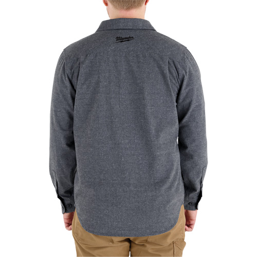 GRIDIRON Flannel Shirt, Men's, Medium, Grey Moffatt Supply & Specialties