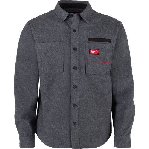 GRIDIRON Flannel Shirt, Men's, Medium, Grey Moffatt Supply & Specialties