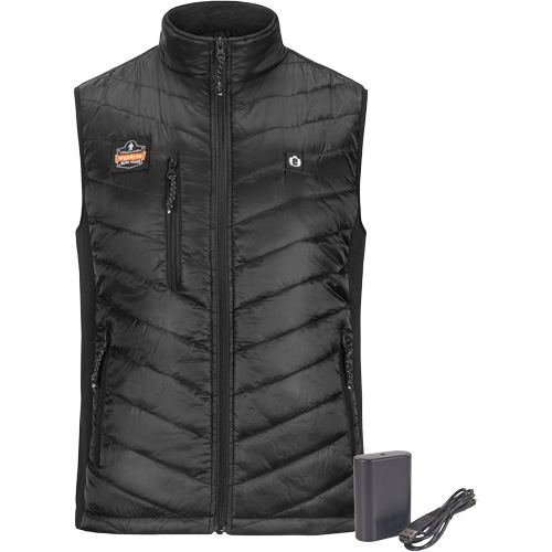 N-Ferno&reg; Rechargeable Heated Vest with Battery Power Bank, Men's/Unisex/Women's, X-Large, Black Moffatt Supply & Specialties
