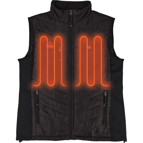N-Ferno&reg; Rechargeable Heated Vest with Battery Power Bank, Men's/Unisex/Women's, X-Large, Black Moffatt Supply & Specialties