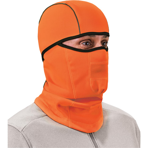 N-Ferno&reg; Wind-Proof & Hinged Balaclava Face Mask, Fleece, Orange Moffatt Supply & Specialties