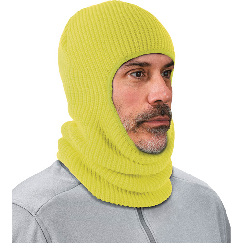 N-Ferno&reg; 2-Layer Rib Knit Freezer Balaclava Face Mask, Acrylic, High-Visibility Lime Green Moffatt Supply & Specialties