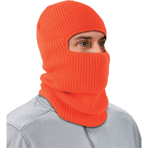 N-Ferno&reg; 2-Layer Rib Knit Freezer Balaclava Face Mask, Acrylic, Orange Moffatt Supply & Specialties
