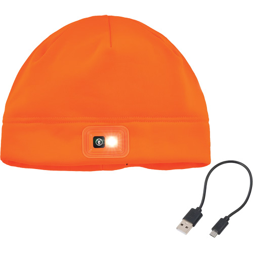 Calotte d'hiver N-Ferno avec lumi&egrave;re DEL rechargeable, Doublure en Molleton, Taille unique, Orange Moffatt Supply & Specialties