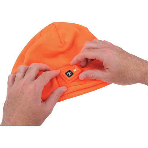 Calotte d'hiver N-Ferno avec lumi&egrave;re DEL rechargeable, Doublure en Molleton, Taille unique, Orange Moffatt Supply & Specialties