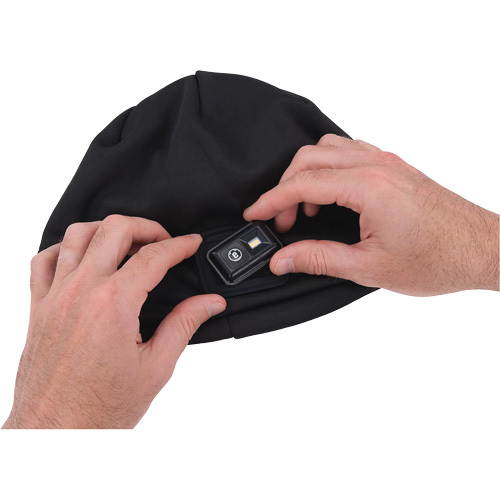 N-Ferno&reg; Winter Skull Cap with LED Rechargeable Light, Fleece Lining, One Size, Black Moffatt Supply & Specialties
