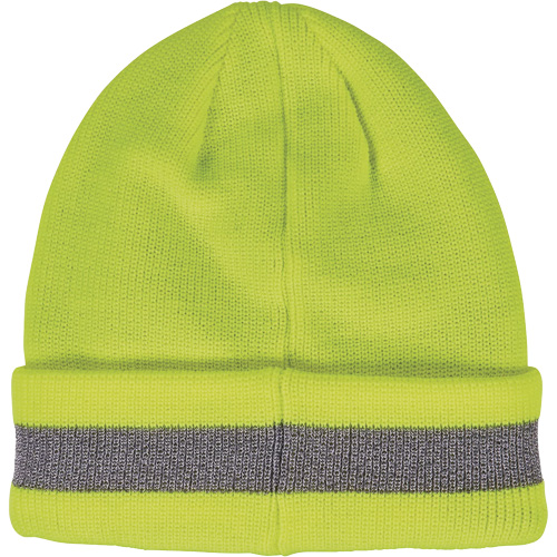 N-Ferno&reg; Reflective, Cuffed Rib Knit Winter Hat, Acrylic Lining, One Size, High-Visibility Lime Green Moffatt Supply & Specialties