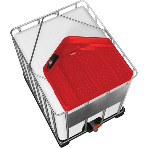 Large 3.9 Gal. Red Chemically-Resistant Polyethylene IBC Funnel Moffatt Supply & Specialties