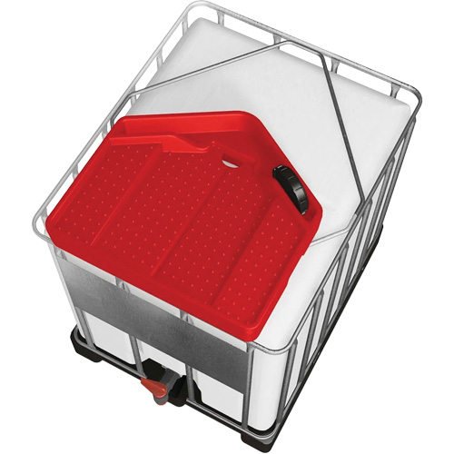 Large 3.9 Gal. Red Chemically-Resistant Polyethylene IBC Funnel Moffatt Supply & Specialties
