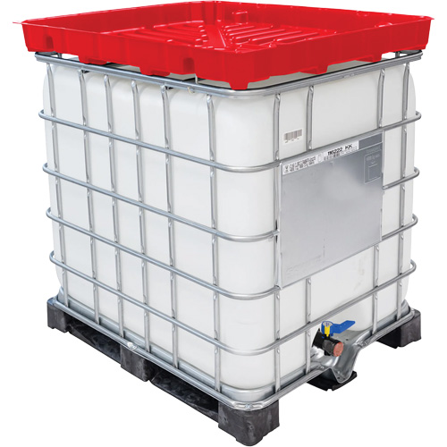 Full Size 30 Gal. Red Chemically-Resistant Polyethylene IBC Funnel Moffatt Supply & Specialties