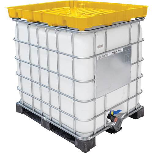 Entonnoir GRV pleine grandeur de 30 gal en poly&eacute;thyl&egrave;ne jaune r&eacute;sistant aux produits chimiques Moffatt Supply & Specialties
