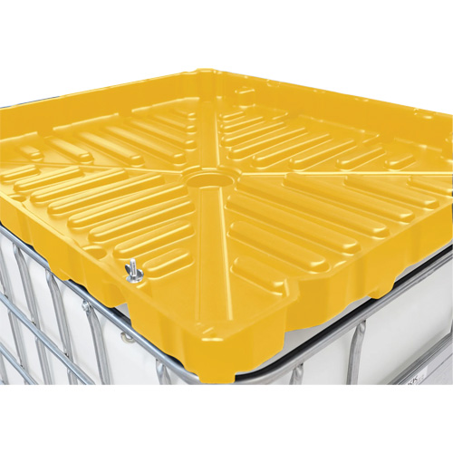 Entonnoir GRV pleine grandeur de 30 gal en poly&eacute;thyl&egrave;ne jaune r&eacute;sistant aux produits chimiques Moffatt Supply & Specialties