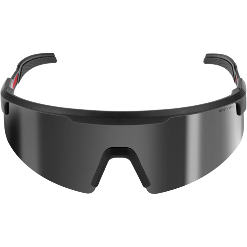 Wraparound Safety Glasses with Dual Coat Lens, Red/Mirror Lens, Anti-Scratch/Polarized, ANSI Z87+/Meets/Exceeds CSA Z94.3 Moffatt Supply & Specialties