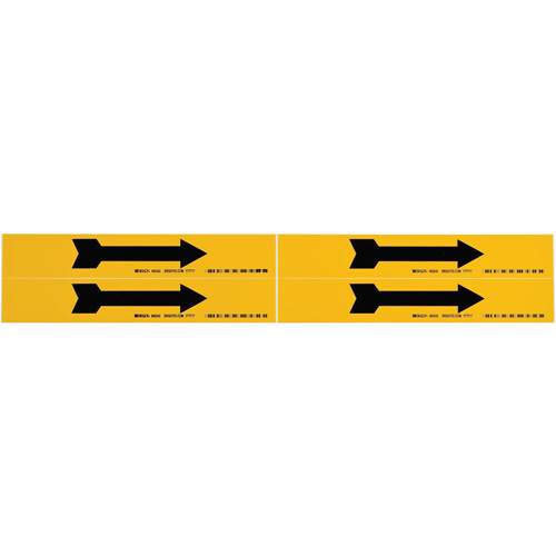 Arrow Pipe Marker, Self-Adhesive, 1-1/8" H x 7" W, Black on Yellow Moffatt Supply & Specialties