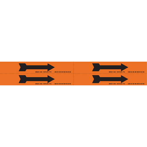 Arrow Pipe Markers, Self-Adhesive, 1-1/8" H x 7" W, Black on Orange Moffatt Supply & Specialties