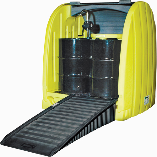 Drum Hardcover & Spillpallet, 65" L x 58" W x 69" H, 6000 lbs. Load Capacity Moffatt Supply & Specialties