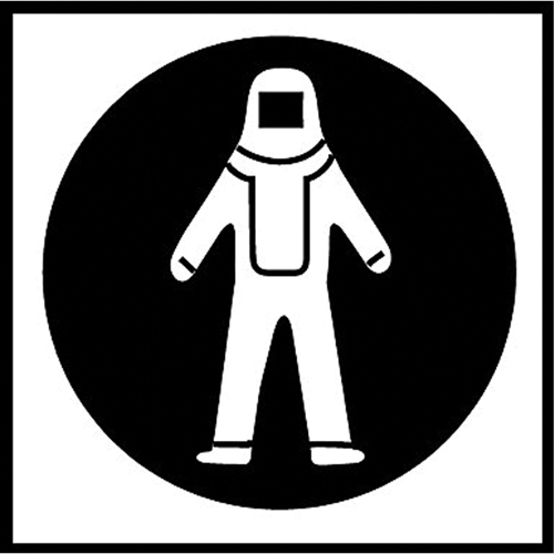 &eacute;tiquettes avec pictogramme Right to Know - Combinaison pleine protection, Vinyle, Feuille, 5/8" lo x 3/4" la Moffatt Supply & Specialties