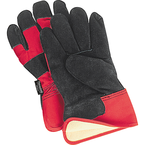 Gants d'ajusteur doubl&eacute;s pour l'hiver &agrave; chaleur sup&eacute;rieure, Grand, Paume en Cuir de vache refendu, Doublure en Thinsulate Moffatt Supply & Specialties