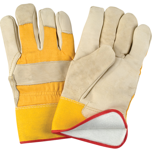 Abrasion-Resistant Winter-Lined Fitters Gloves, Large, Grain Cowhide Palm, Foam Fleece Inner Lining Moffatt Supply & Specialties