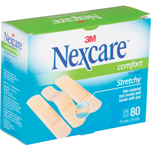 Nexcare Comfort Strips, Rectangular/Square, 3", Fabric, Sterile Moffatt Supply & Specialties