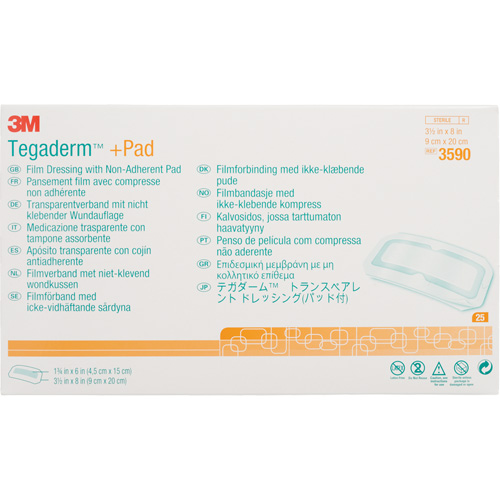 Tegaderm Transparent Dressing With Absorbent Pad, Rectangular/Square, 8", Plastic, Sterile Moffatt Supply & Specialties