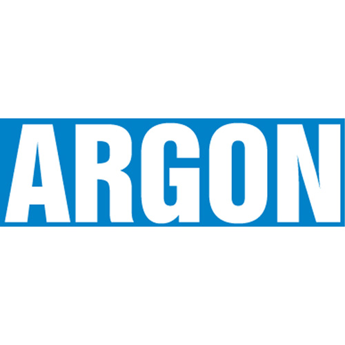 "Argon" Pipe Markers, Self-Adhesive, 2-1/2" H x 12" W, White on Blue Moffatt Supply & Specialties