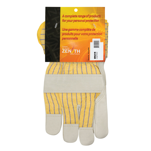 Gants d'ajusteur doubl&eacute;s pour l'hiver &agrave; paume renforc&eacute;e, Grand, Paume en Cuir fleur de vache, Doublure en Molleton de coton Moffatt Supply & Specialties