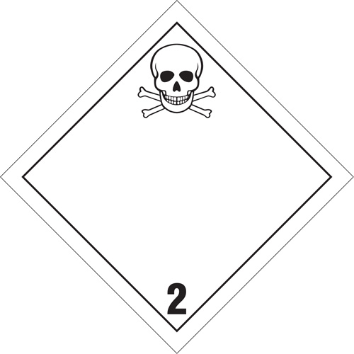 Toxic Gas TDG Placard, Plastic Moffatt Supply & Specialties