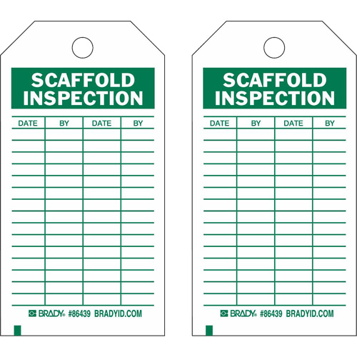 &eacute;tiquettes de rapport d'inspection, Polyester, 4" la x 7" h, Anglais Moffatt Supply & Specialties