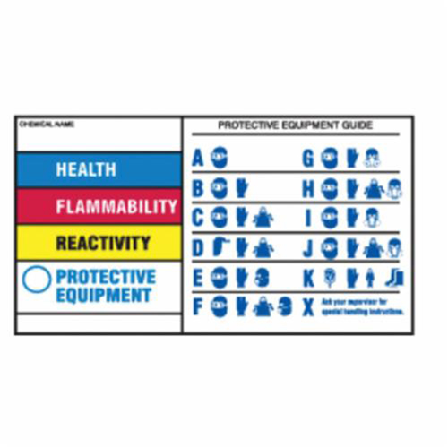 Protective Equipment Labels, Polyester, Sheet, 5" L x 3" W Moffatt Supply & Specialties