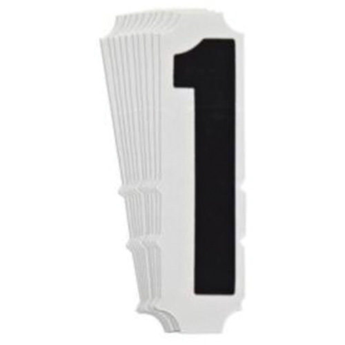 Quick-Align&reg; Individual Gothic Number and Letter Labels, 1, 4" H, Black Moffatt Supply & Specialties