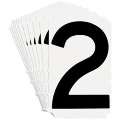 Quick-Align&reg; Individual Gothic Number and Letter Labels, 2, 4" H, Black Moffatt Supply & Specialties