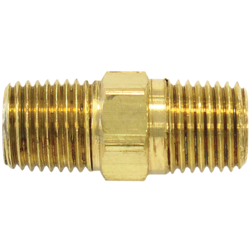 RACCORD HEXAGONAL,1/4"-1/4"NPT,LAITON, Laiton Moffatt Supply & Specialties