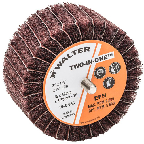 Meule &agrave; lamelles abrasives Two-In-One Moffatt Supply & Specialties